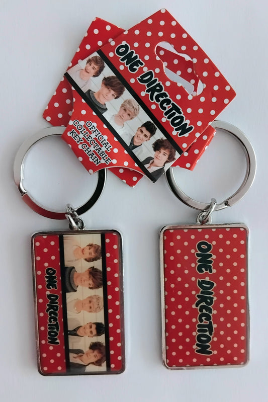 Llavero 1D de metal (dos vistas)