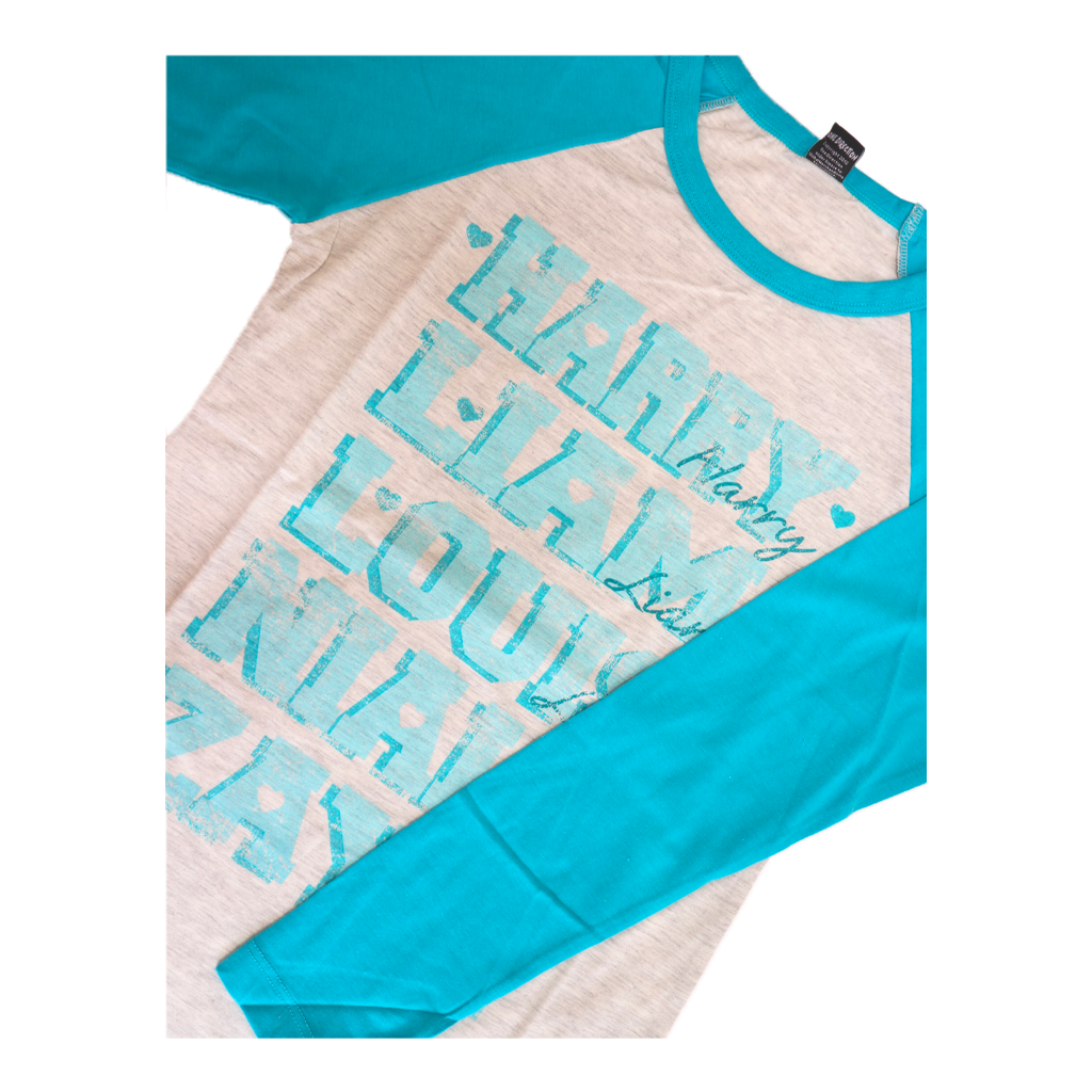 Playera mangas azules