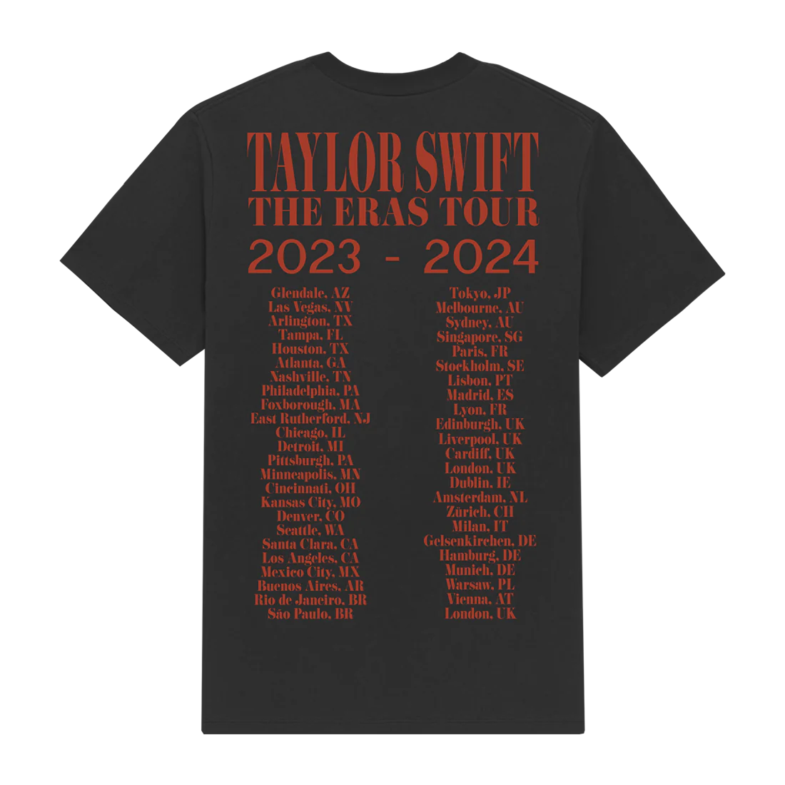 Playera THE ERAS TOUR PHOTO BLACK