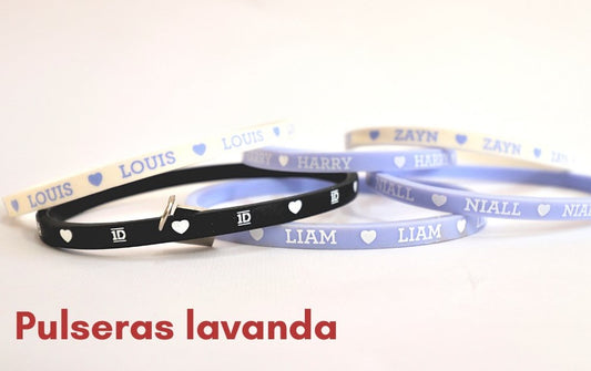 Pulseras de goma Lavanda (juego)