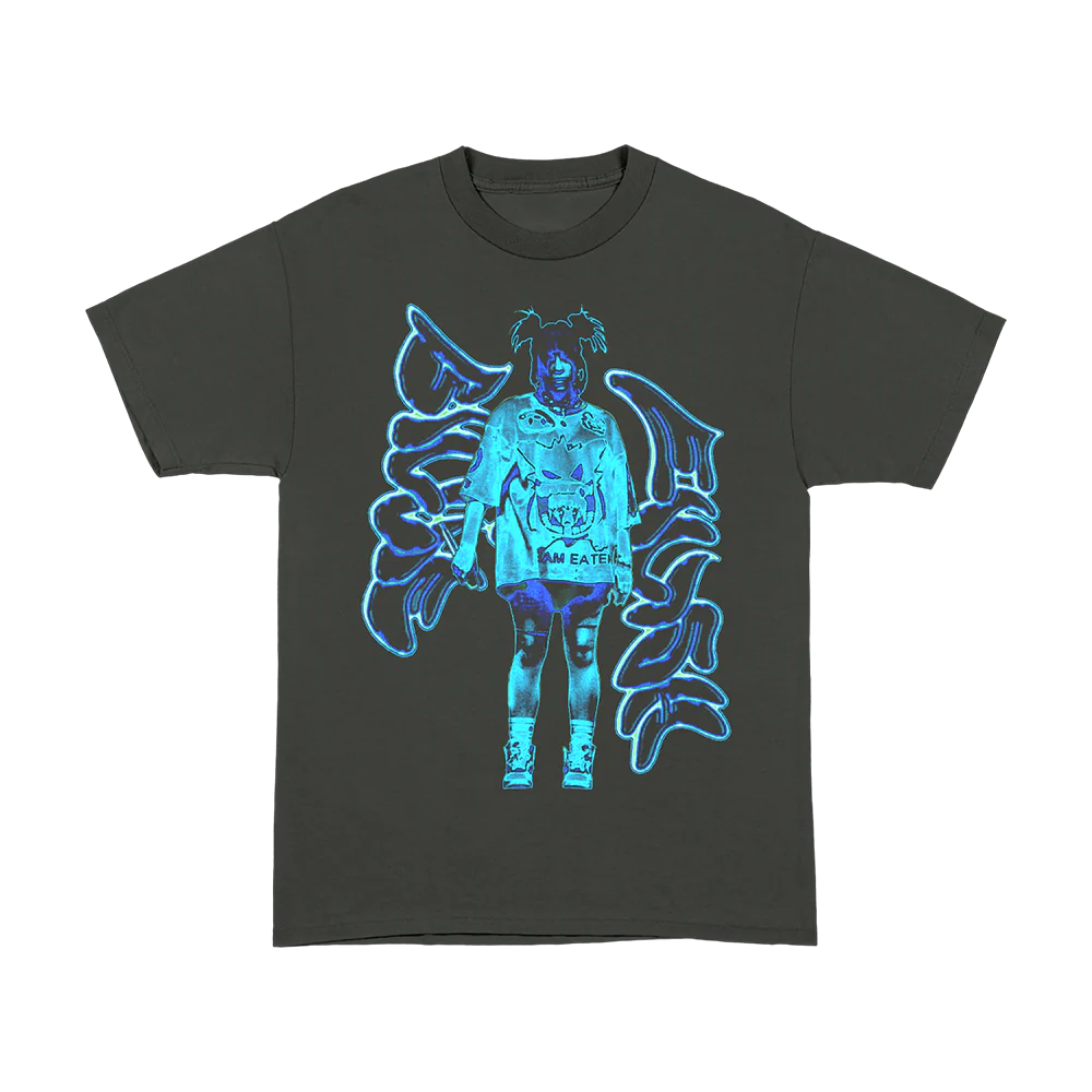 Playera negra Neón Graffiti - Unisex